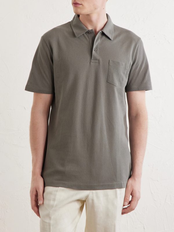 Riviera Cotton-Mesh Polo Shirt - FR Riviera Cotton-Mesh Polo Shirt - FR