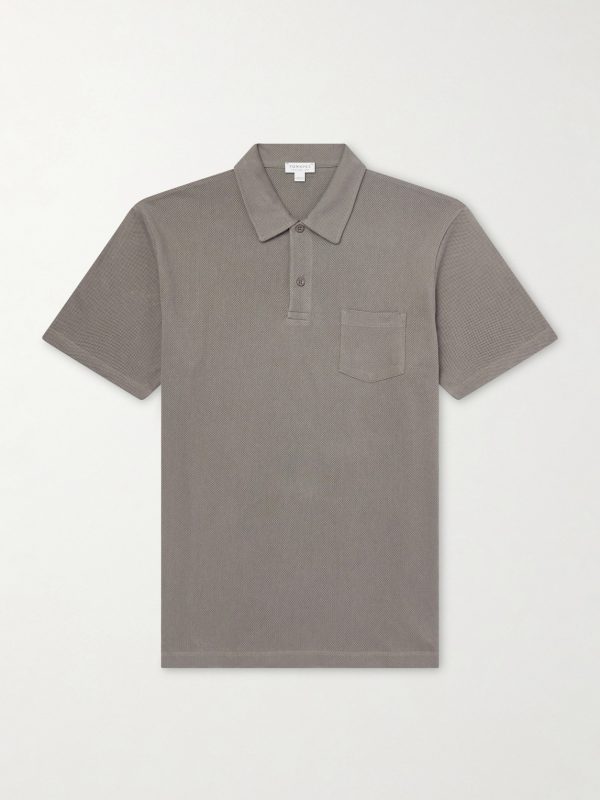 Riviera Cotton-Mesh Polo Shirt Riviera Cotton-Mesh Polo Shirt