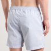 Fine Striped Straight-Leg Swim Shorts - BK Fine Striped Straight-Leg Swim Shorts - BK