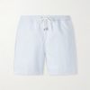 Fine Striped Straight-Leg Swim Shorts Fine Striped Straight-Leg Swim Shorts