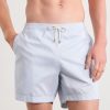 Fine Striped Straight-Leg Swim Shorts - OU Fine Striped Straight-Leg Swim Shorts - OU