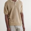 Honeycomb-Knit Linen and Silk-Blend Polo Shirt - FR Honeycomb-Knit Linen and Silk-Blend Polo Shirt - FR