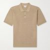 Honeycomb-Knit Linen and Silk-Blend Polo Shirt Honeycomb-Knit Linen and Silk-Blend Polo Shirt