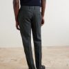 Straight-Leg Pleated Linen Suit Trousers - BK Straight-Leg Pleated Linen Suit Trousers - BK