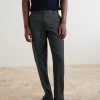 Straight-Leg Pleated Linen Suit Trousers - FR Straight-Leg Pleated Linen Suit Trousers - FR