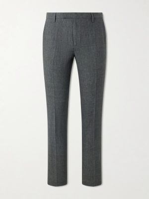 Straight-Leg Pleated Linen Suit Trousers Straight-Leg Pleated Linen Suit Trousers