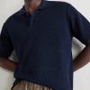 Honeycomb-Knit Linen and Silk-Blend Polo Shirt - CU Honeycomb-Knit Linen and Silk-Blend Polo Shirt - CU