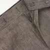 Straight-Leg Pleated Linen Suit Trousers - CU