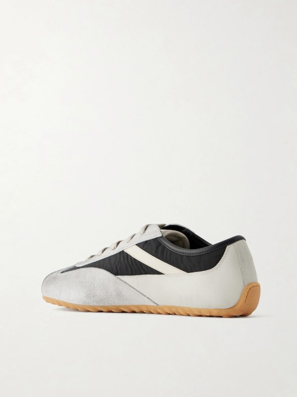 Suede-Trimmed Shell Sneakers - BK