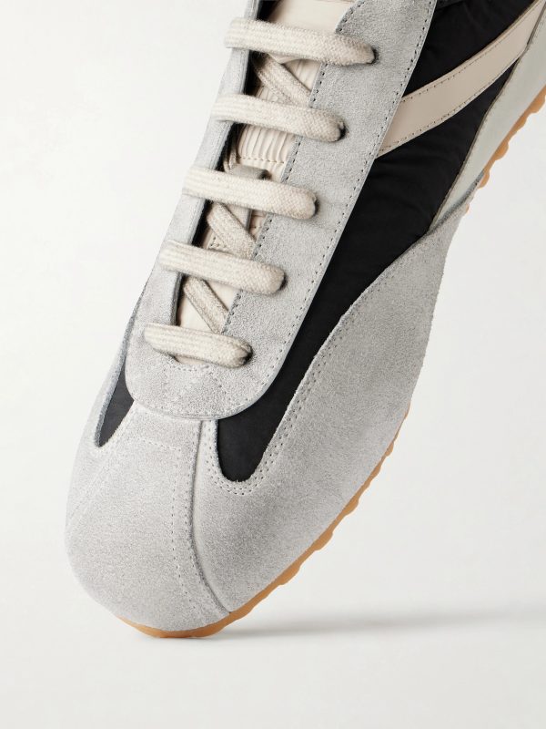 Suede-Trimmed Shell Sneakers - CU