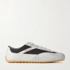 Suede-Trimmed Shell Sneakers