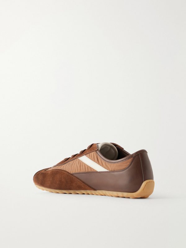 Suede-Trimmed Shell Sneakers - BK