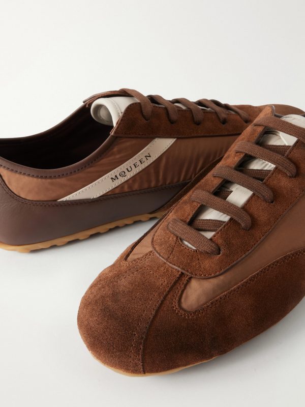 Suede-Trimmed Shell Sneakers - CU