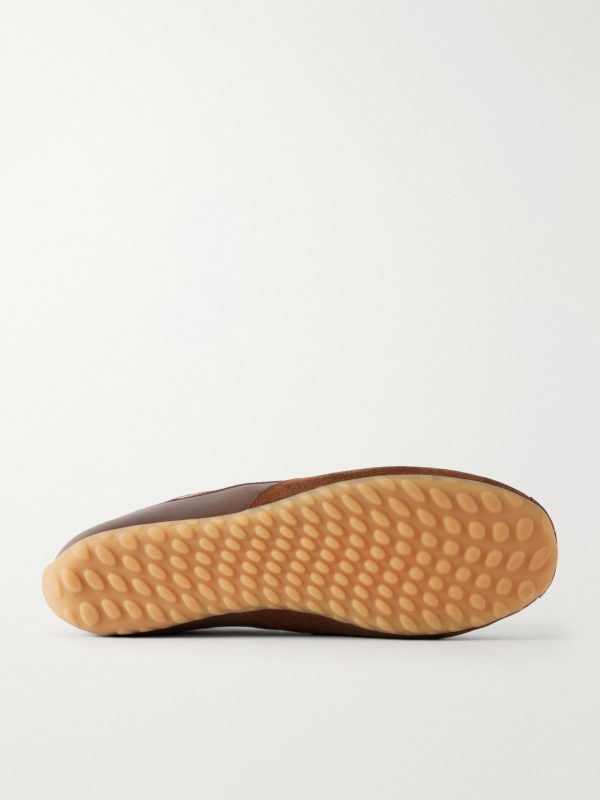 Suede-Trimmed Shell Sneakers - E1