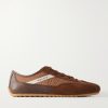 Suede-Trimmed Shell Sneakers