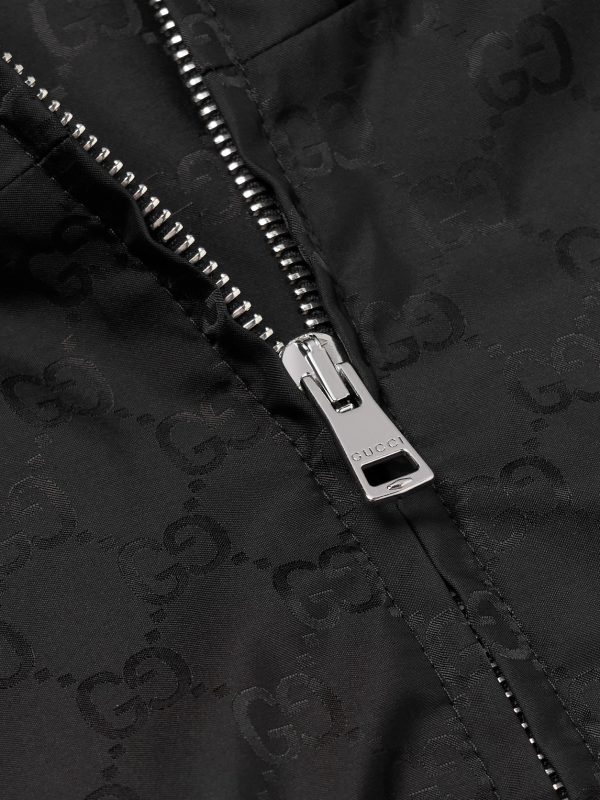 Logo-Jacquard Shell Hooded Jacket - CU Logo-Jacquard Shell Hooded Jacket - CU