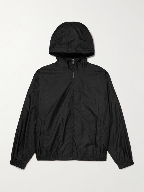 Logo-Jacquard Shell Hooded Jacket Logo-Jacquard Shell Hooded Jacket