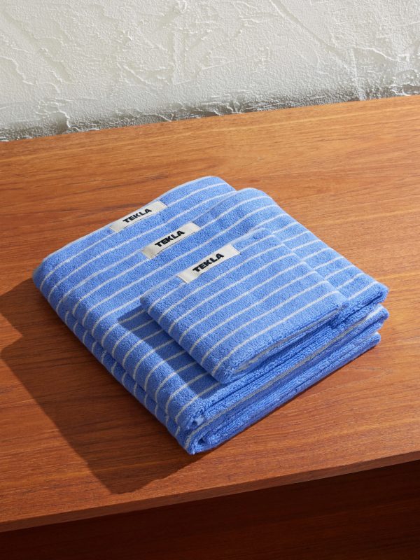 Set of Three Logo-Appliquéd Striped Organic Cotton Towels Set of Three Logo-Appliquéd Striped Organic Cotton Towels