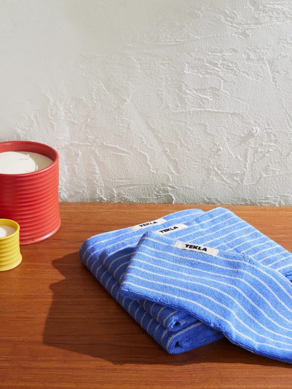 Set of Three Logo-Appliquéd Striped Organic Cotton Towels - OU Set of Three Logo-Appliquéd Striped Organic Cotton Towels - OU
