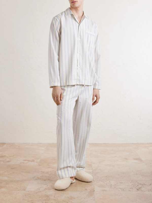 Striped Cotton-Poplin Pyjama Set - OU Striped Cotton-Poplin Pyjama Set - OU