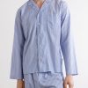 Camp-Collar Striped Organic Cotton Pyjama Shirt - FR