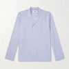 Camp-Collar Striped Organic Cotton Pyjama Shirt