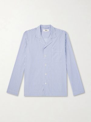 Camp-Collar Striped Organic Cotton Pyjama Shirt Camp-Collar Striped Organic Cotton Pyjama Shirt