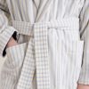 Belted Striped Organic Cotton-Terry Robe - CU Belted Striped Organic Cotton-Terry Robe - CU