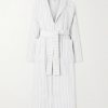 Belted Striped Organic Cotton-Terry Robe Belted Striped Organic Cotton-Terry Robe