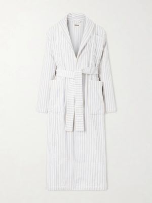 Belted Striped Organic Cotton-Terry Robe Belted Striped Organic Cotton-Terry Robe