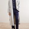 Belted Striped Organic Cotton-Terry Robe - OU Belted Striped Organic Cotton-Terry Robe - OU