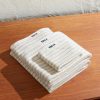 Set of Three Logo-Appliquéd Striped Organic Cotton Towels