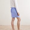 Straight-Leg Striped Organic Cotton-Poplin Shorts - BK