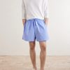 Straight-Leg Striped Organic Cotton-Poplin Shorts - OU