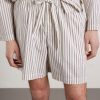 Straight-Leg Striped Organic Cotton-Poplin Shorts - CU
