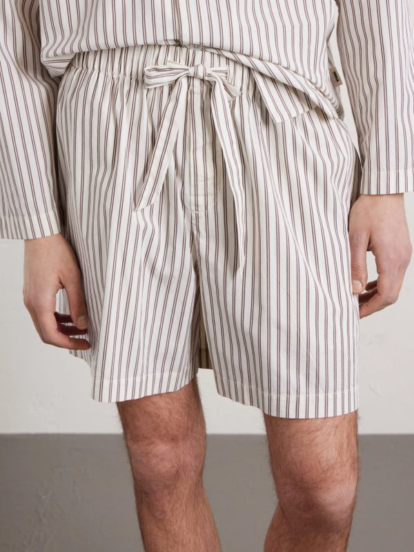 Straight-Leg Striped Organic Cotton-Poplin Shorts - CU