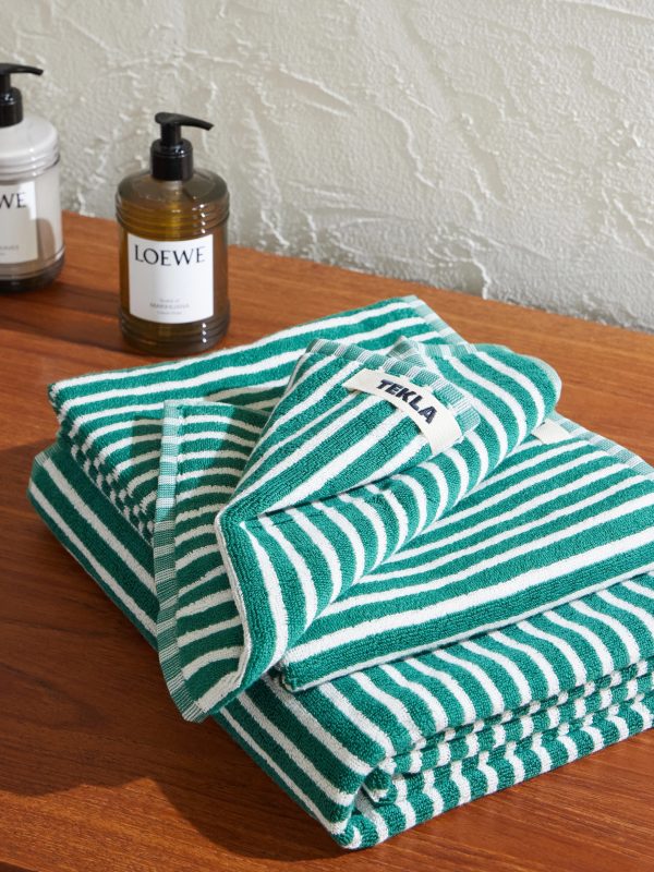 Set of Three Logo-Appliquéd Striped Organic Cotton Towels - OU