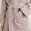 Belted Striped Organic Cotton-Terry Robe - CU