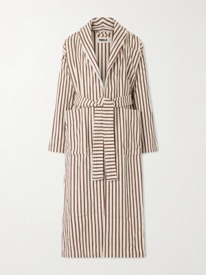 Belted Striped Organic Cotton-Terry Robe Belted Striped Organic Cotton-Terry Robe