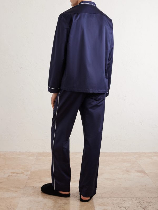 Chelsea Cotton-Satin Pyjama Set - BK Chelsea Cotton-Satin Pyjama Set - BK