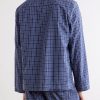 Camp-Collar Checked Organic Cotton Pyjama Shirt - BK