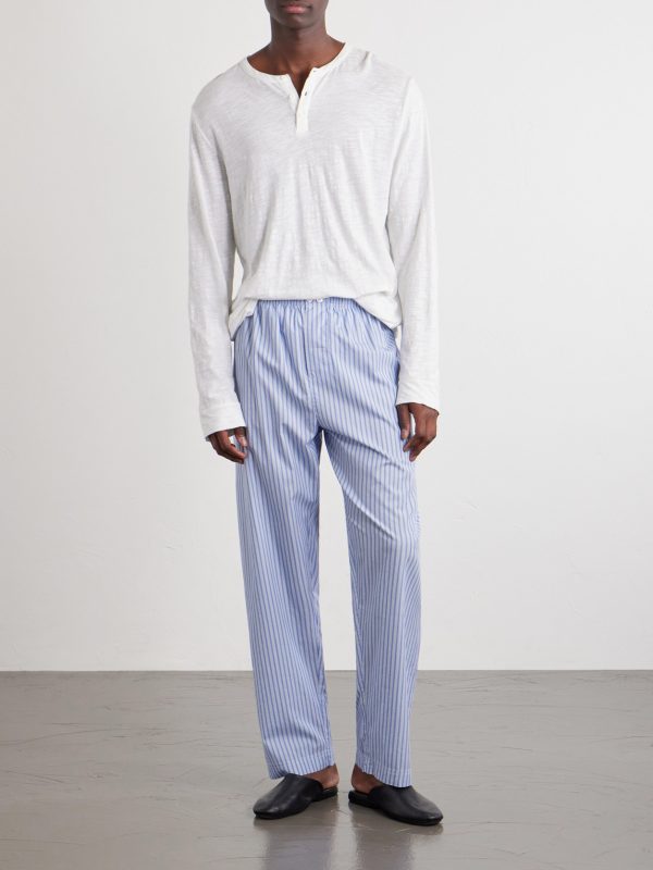 Straight-Leg Striped Organic Cotton Pyjama Trousers - OU Straight-Leg Striped Organic Cotton Pyjama Trousers - OU
