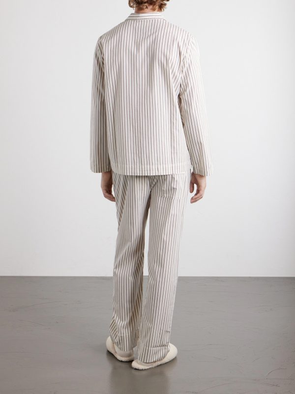 Striped Cotton-Poplin Pyjama Set - BK Striped Cotton-Poplin Pyjama Set - BK