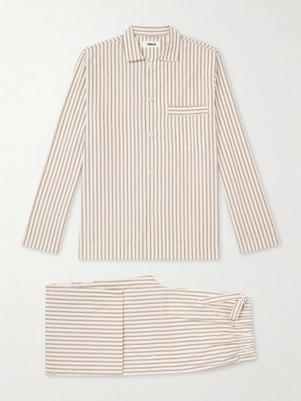 Striped Cotton-Poplin Pyjama Set Striped Cotton-Poplin Pyjama Set
