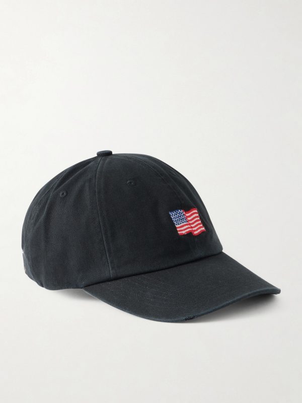 Mini Flag Embroidered Cotton-Twill Baseball Cap Mini Flag Embroidered Cotton-Twill Baseball Cap