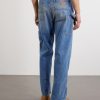 Distressed Straight-Leg Jeans - BK Distressed Straight-Leg Jeans - BK