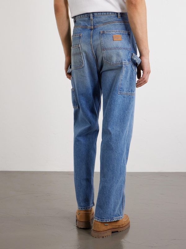 Distressed Straight-Leg Jeans - BK Distressed Straight-Leg Jeans - BK