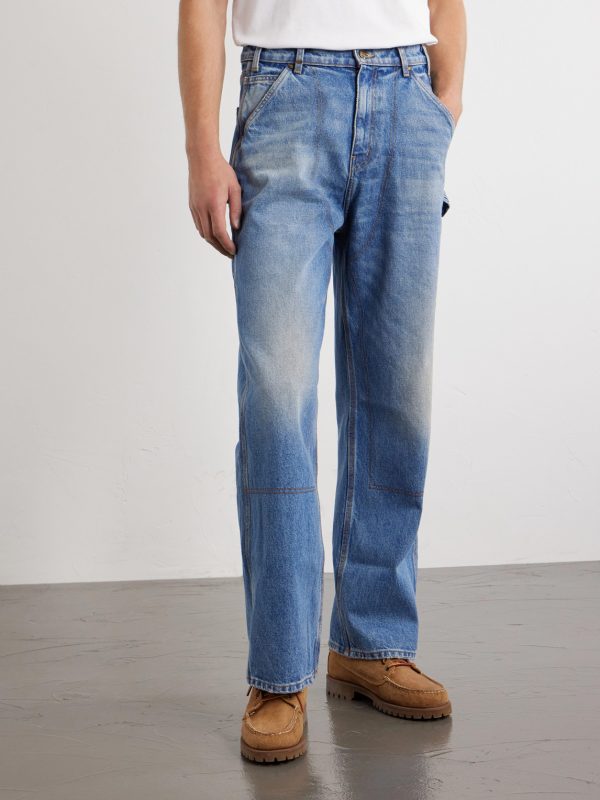 Distressed Straight-Leg Jeans - FR Distressed Straight-Leg Jeans - FR