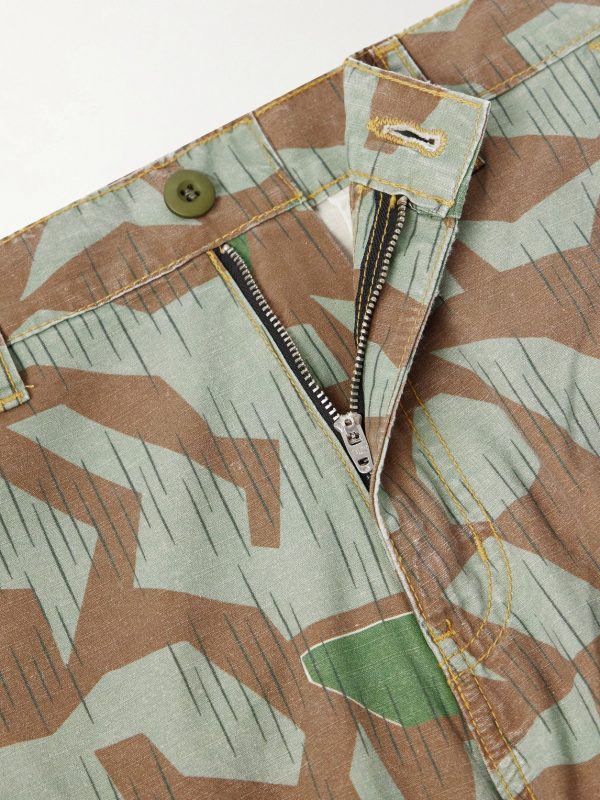 Camouflage Paint-splattered Cargo Wide-leg Trousers - CU Camouflage Paint-splattered Cargo Wide-leg Trousers - CU