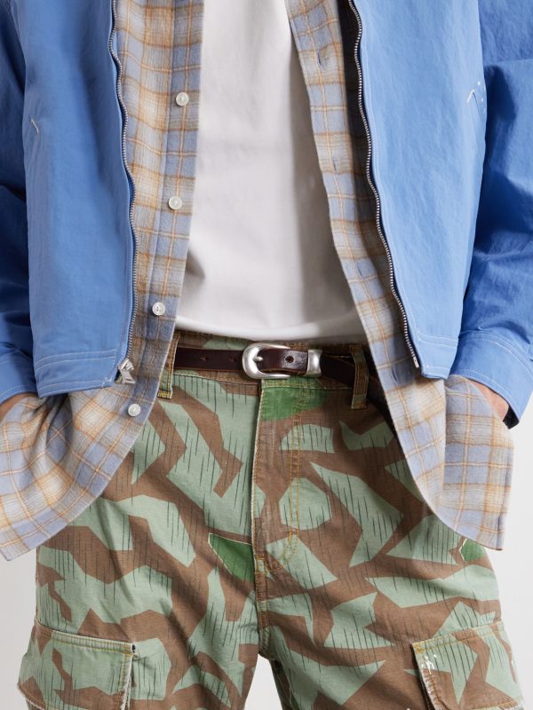 Camouflage Paint-splattered Cargo Wide-leg Trousers - E2 Camouflage Paint-splattered Cargo Wide-leg Trousers - E2
